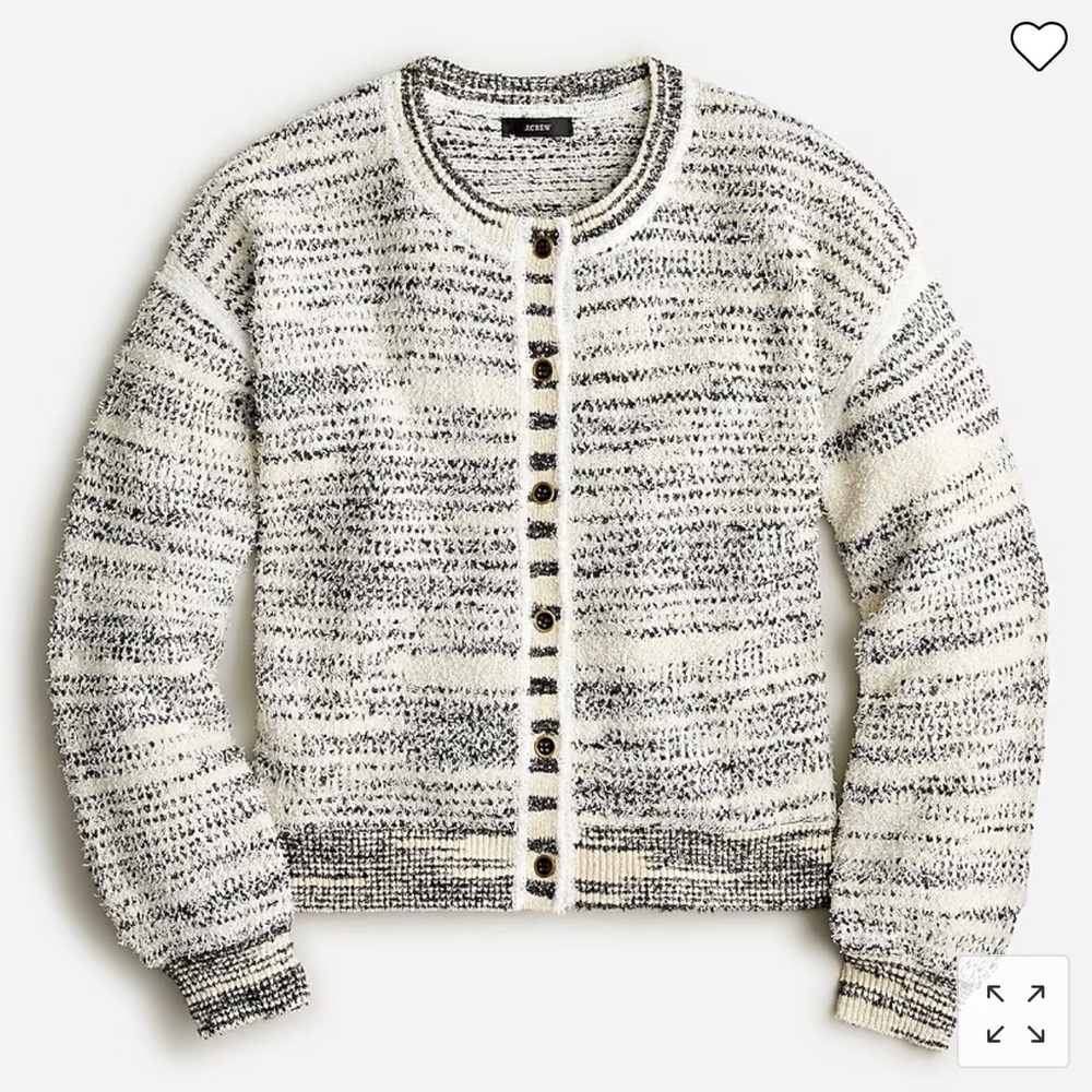 J Crew space dyed textured cardigan